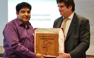 Girl Summit: “No Peace Without Justice Human Rights Award” handed over in person to Qamar Naseem, head of the Pakistani organisation “Blue Veins”