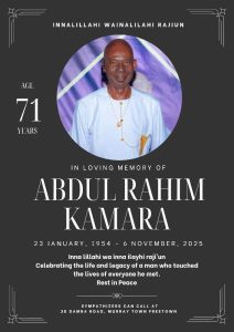 In Memoriam: Abdul Rahim Kamara, A Tireless Champion for Human Ri...